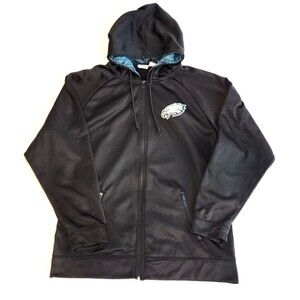 Philadelphia Eagles Jacket Men's XL Black NFL Team Apparel Zip Hoodie